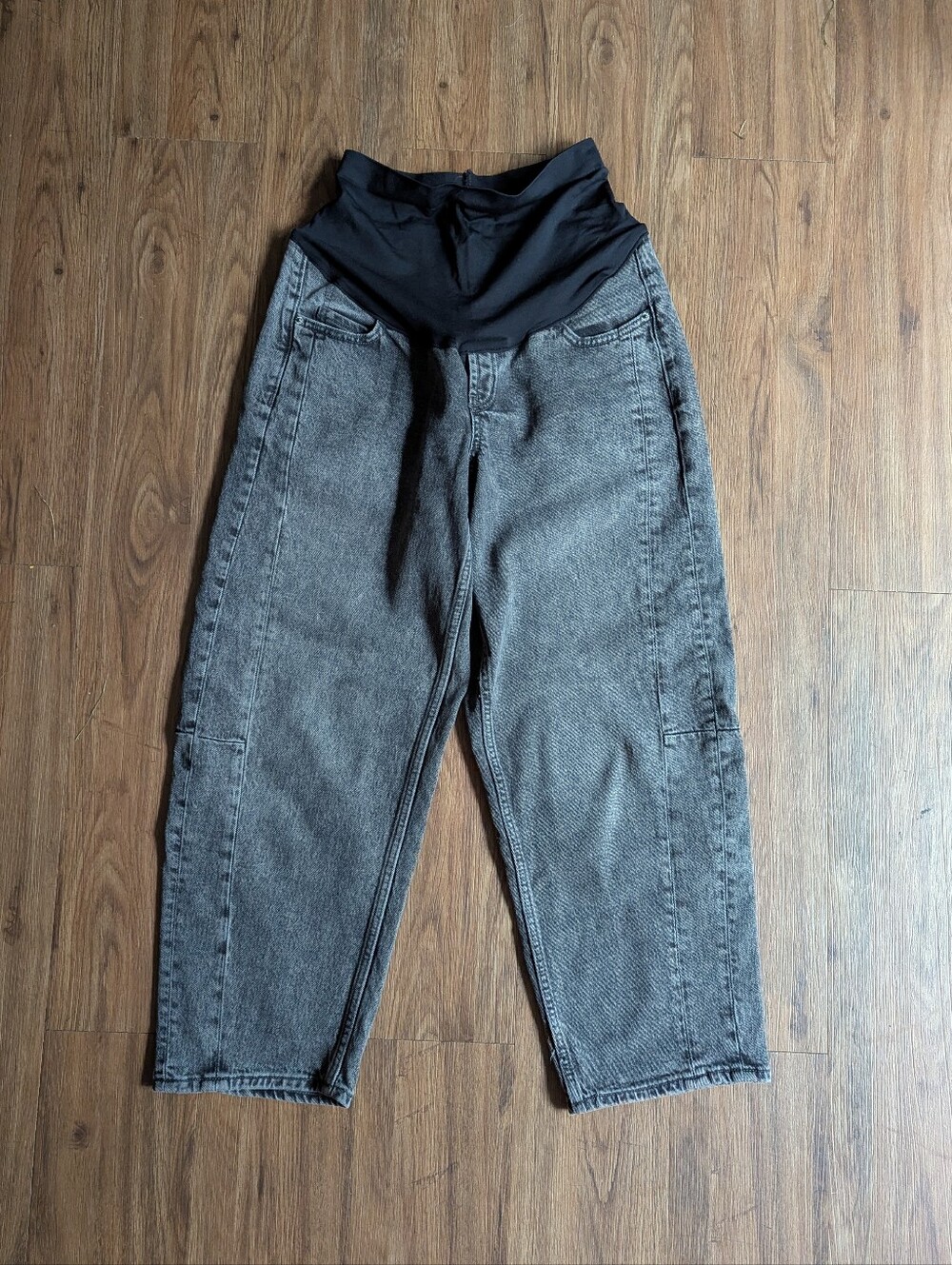 Maternity Barrel Jeans Grey Wash Sz 8